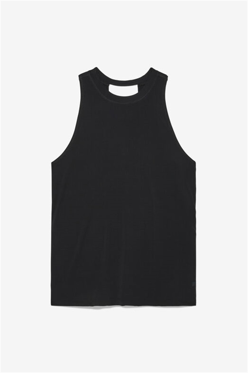 Black Women\'s Fila Fi-Lux Open Back Tank Top | Saudi Arabia-528709