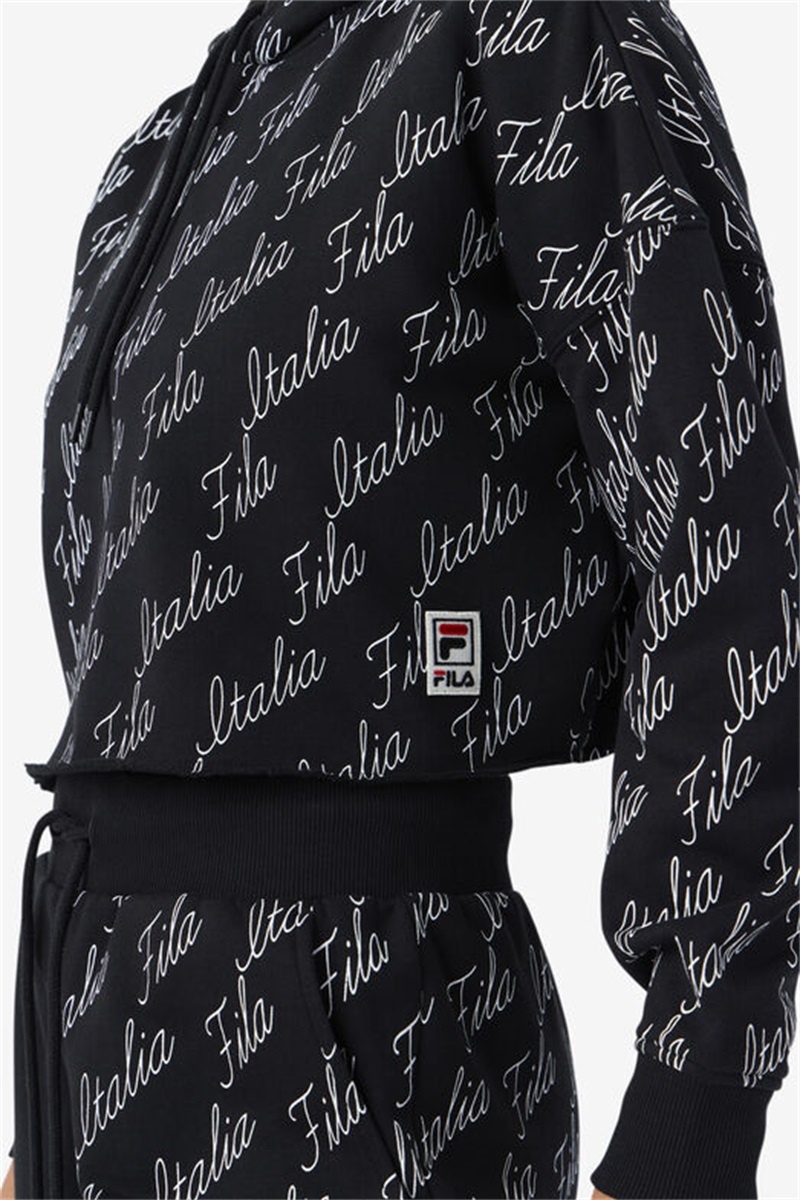 Black Women's Fila Gianna Hoodie | Saudi Arabia-982560