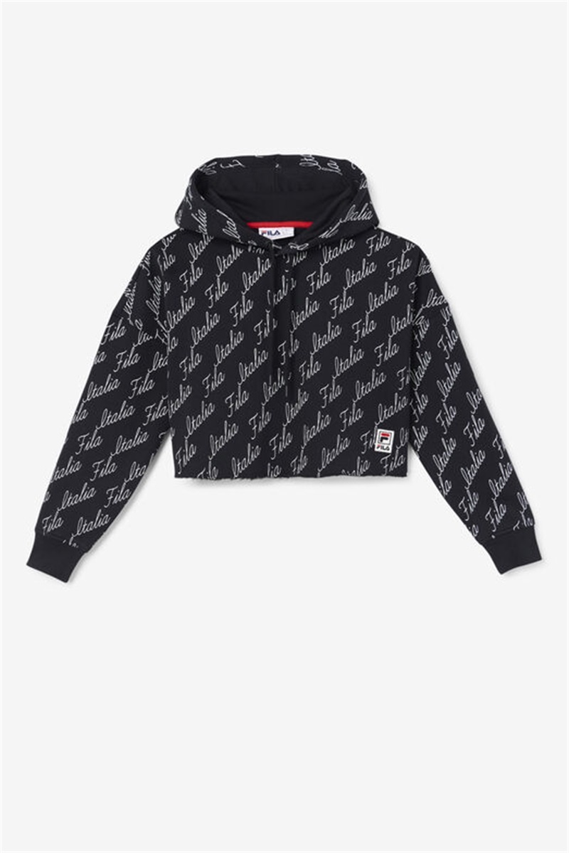 Black Women\'s Fila Gianna Hoodie | Saudi Arabia-982560