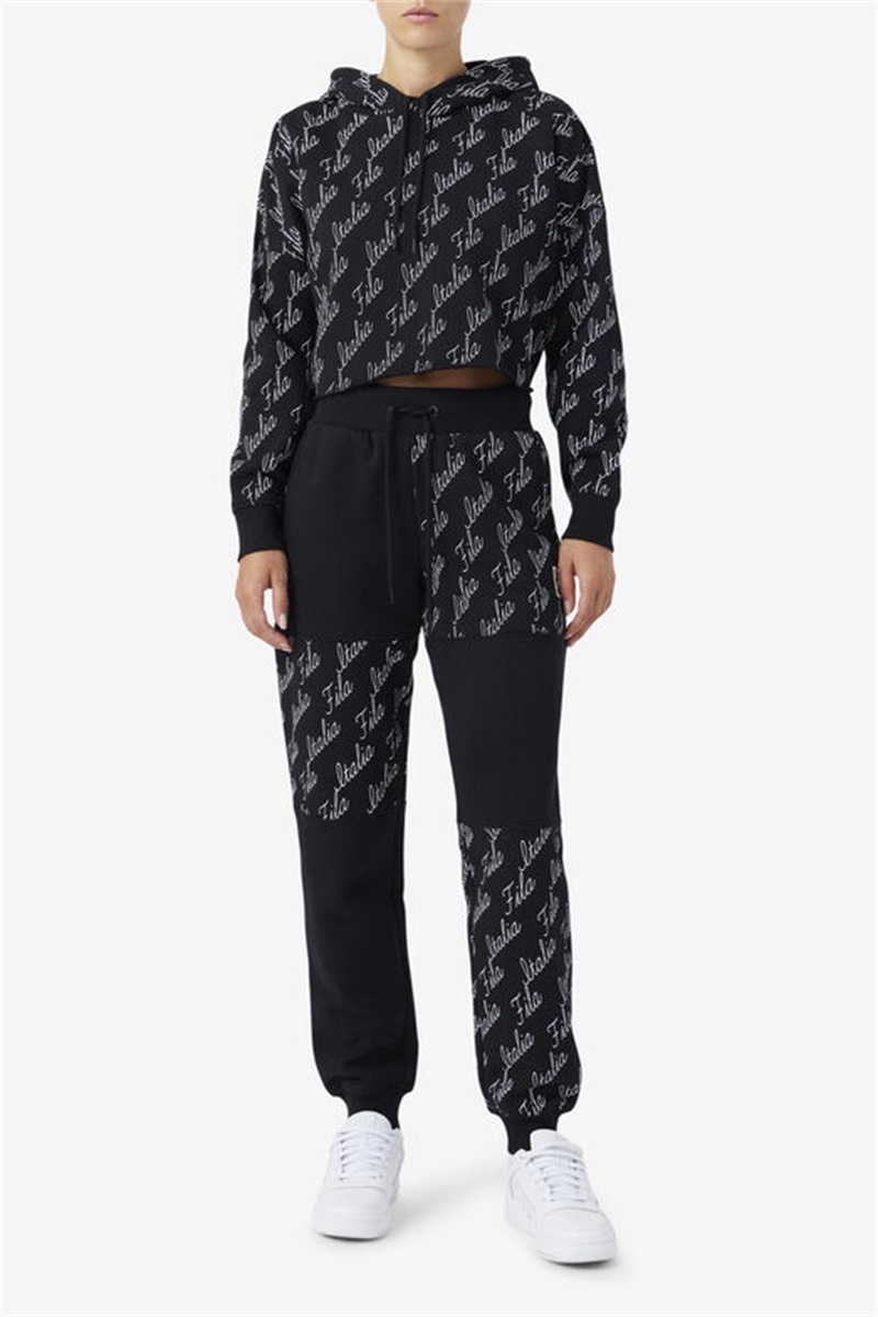 Black Women's Fila Gianna Joggers | Saudi Arabia-375428