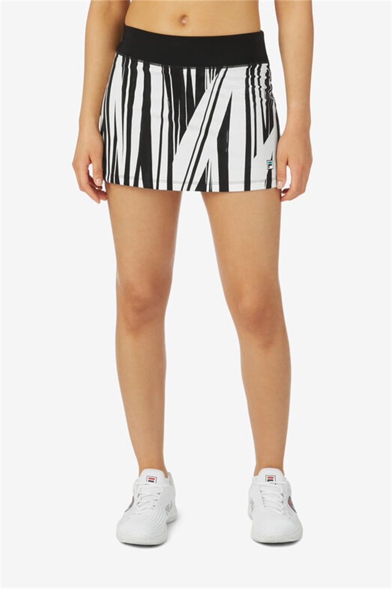 Black Women's Fila La Finale A-Line Skirts | Saudi Arabia-792643