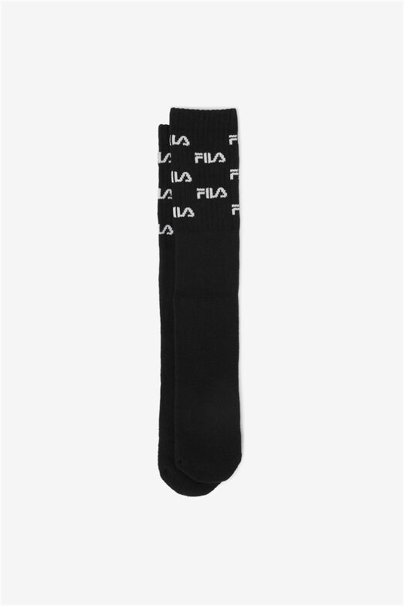 Black Women's Fila Logo Knee High Socks | Saudi Arabia-681732