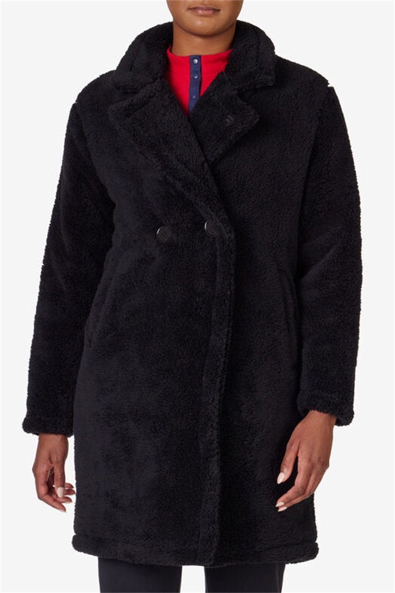 Black Women's Fila Misty Coats | Saudi Arabia-639205