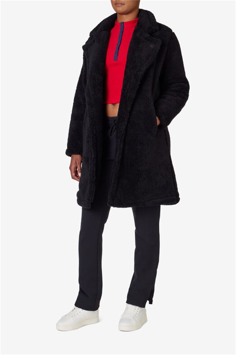 Black Women's Fila Misty Coats | Saudi Arabia-639205