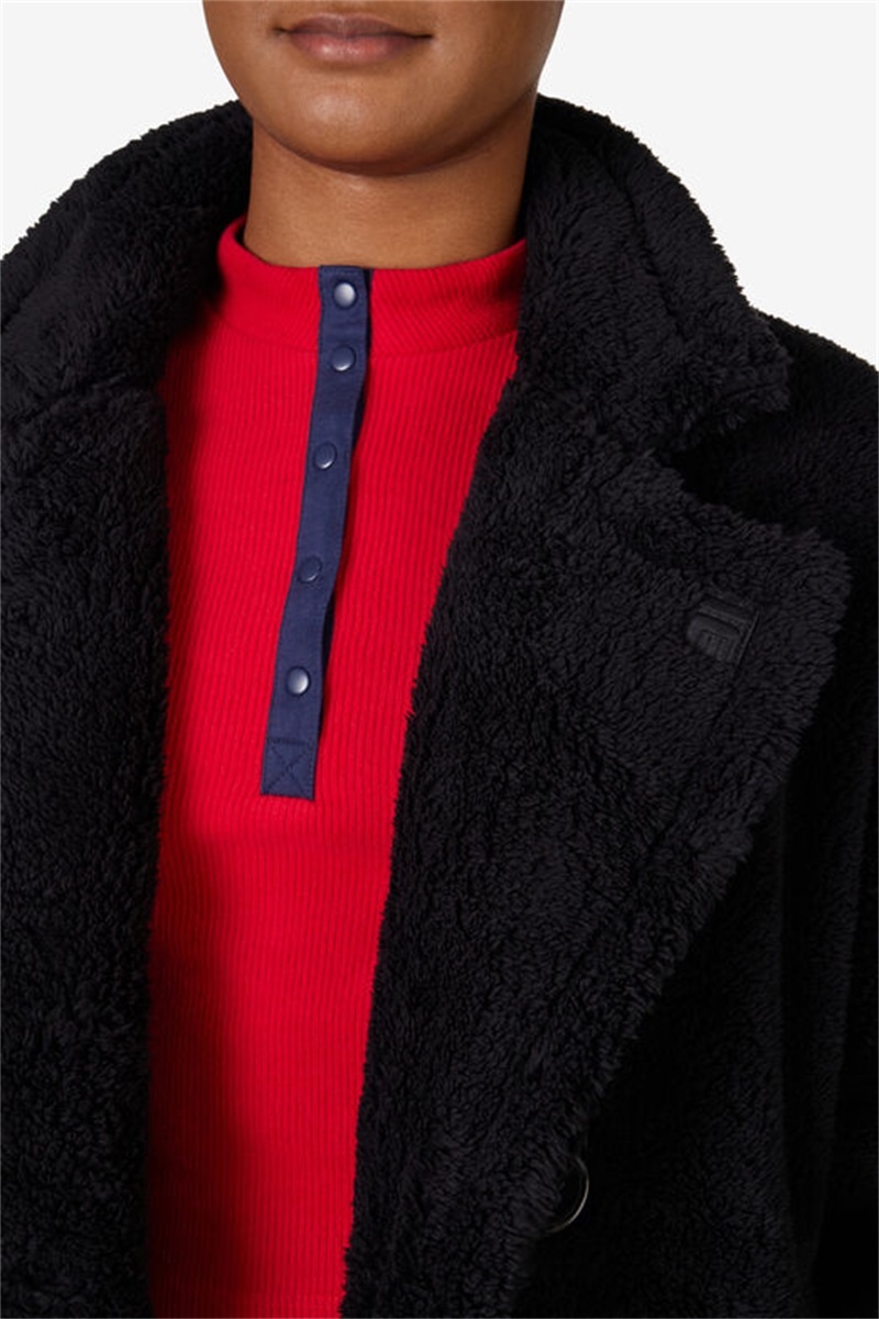 Black Women's Fila Misty Coats | Saudi Arabia-639205