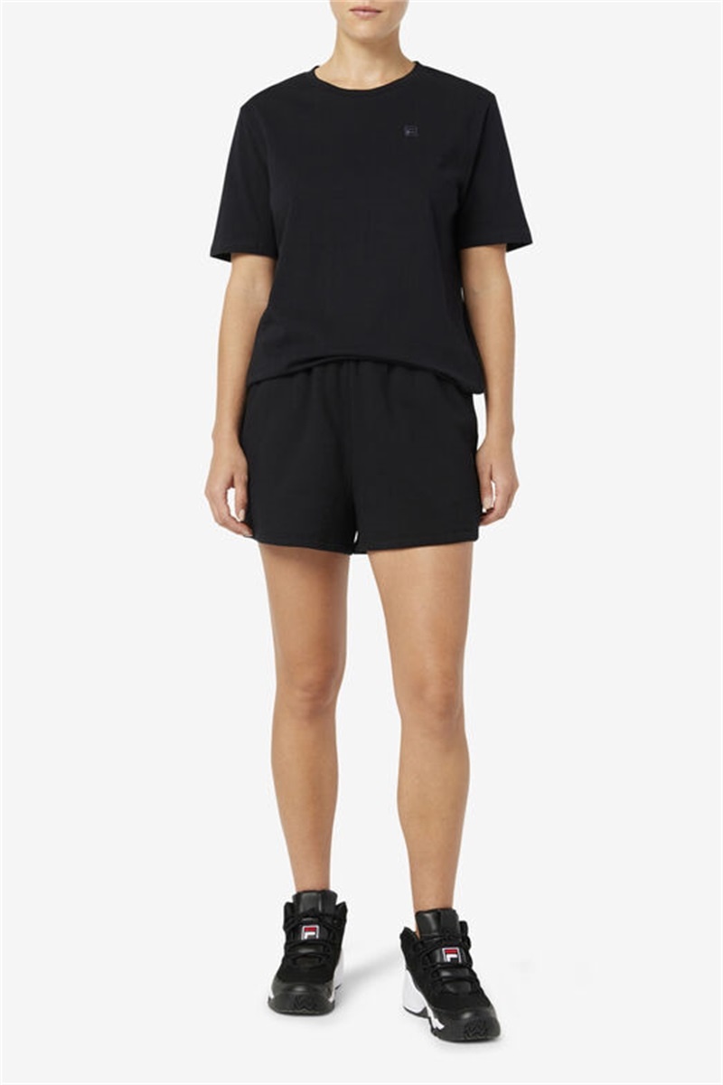 Black Women's Fila Nalani Shorts | Saudi Arabia-524371
