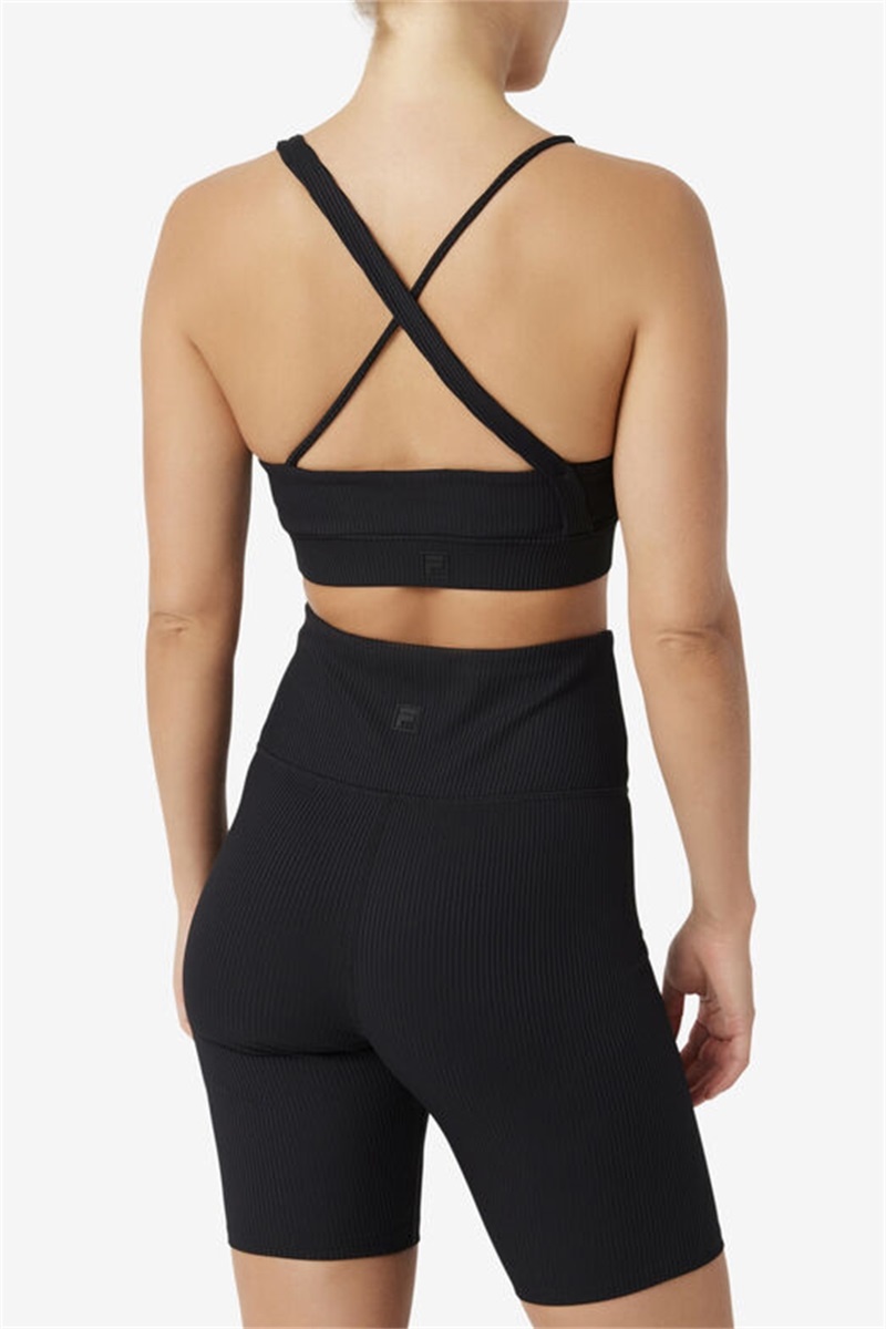 Black Women's Fila Sidney Top Bras | Saudi Arabia-692843