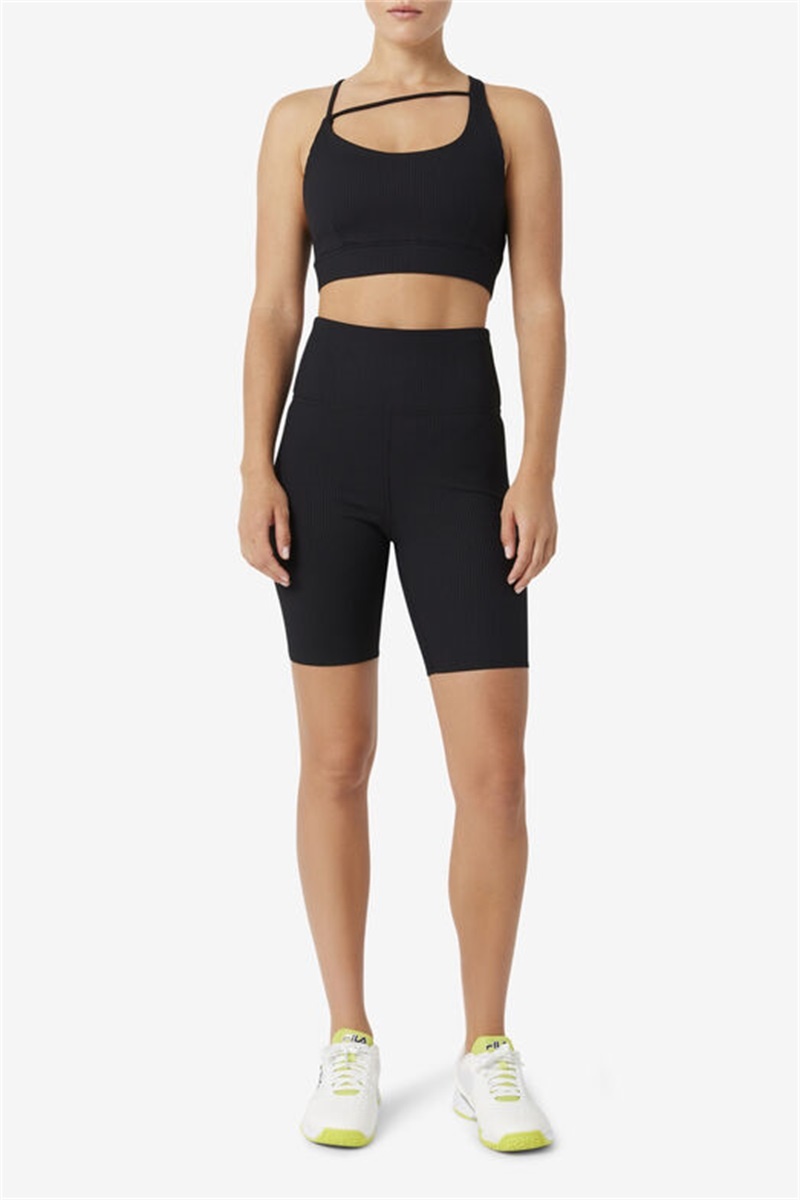 Black Women's Fila Sidney Top Bras | Saudi Arabia-692843