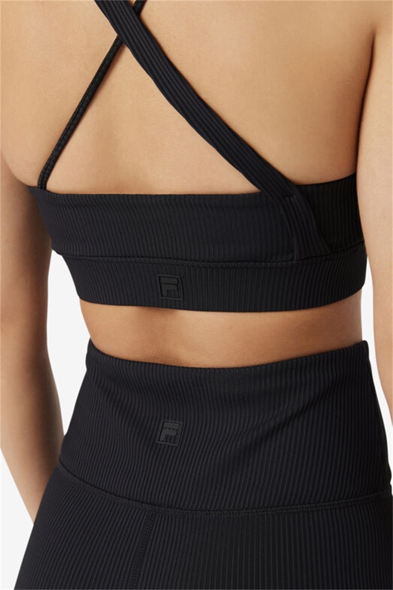 Black Women's Fila Sidney Top Bras | Saudi Arabia-692843