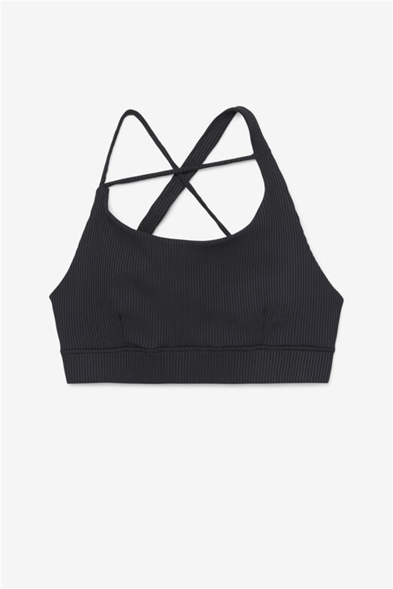 Black Women\'s Fila Sidney Top Bras | Saudi Arabia-692843
