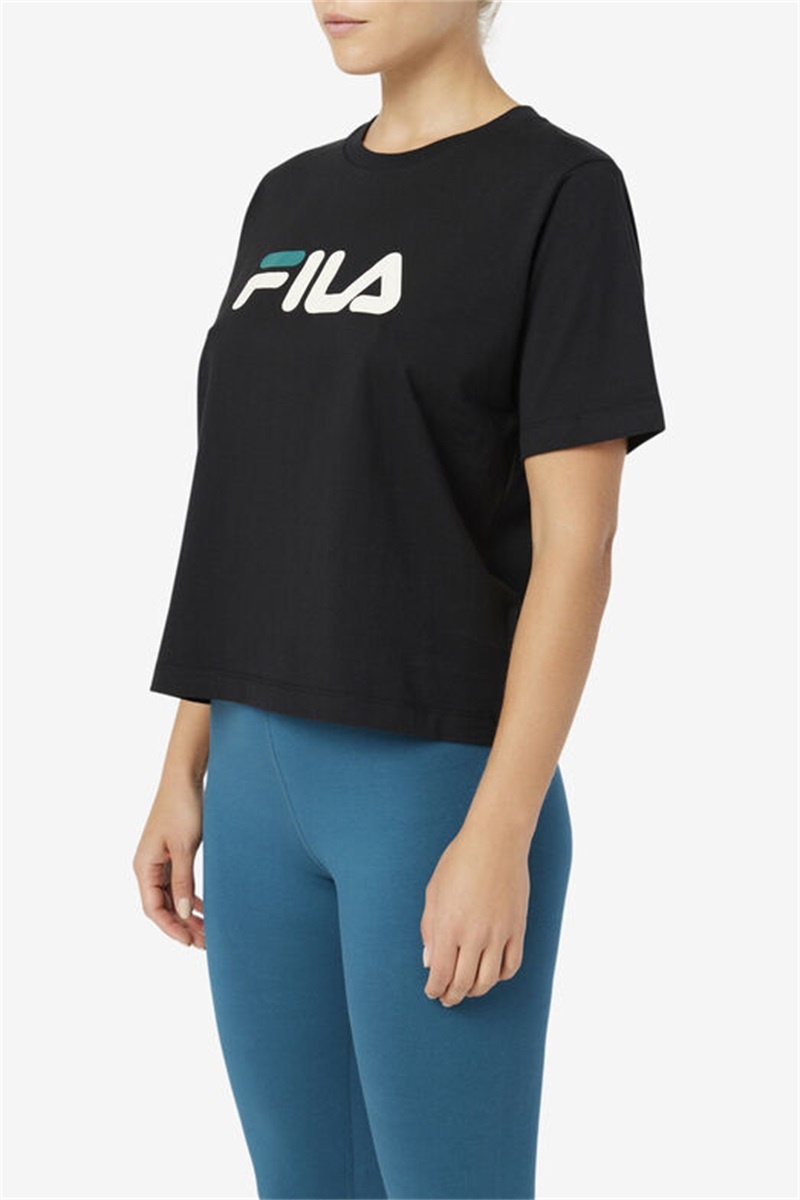 Black Women's Fila Thea Tee | Saudi Arabia-234681