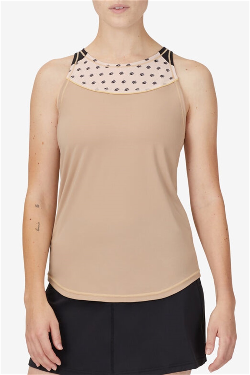 Black Women's Fila Wild Card Full Coverage Tanks | Saudi Arabia-405698