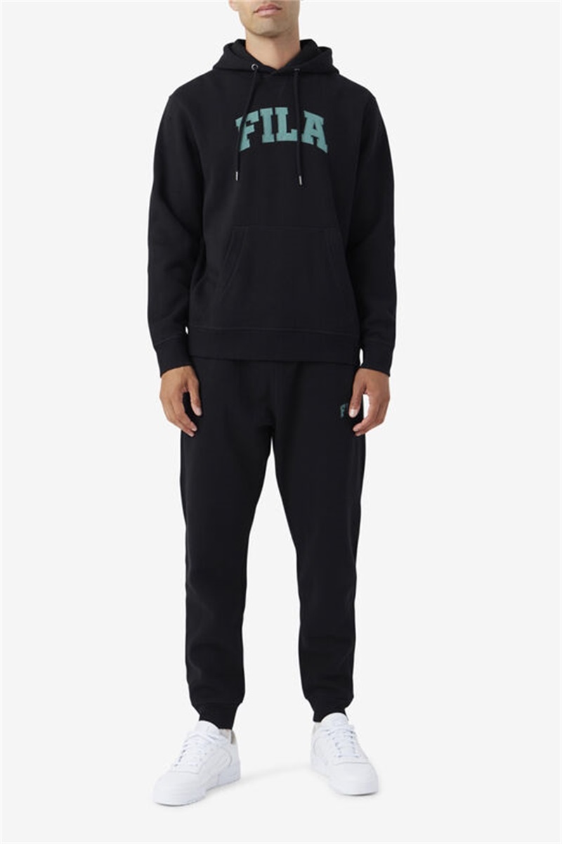 Black / Blue Men's Fila Brook Hoodie | Saudi Arabia-759436