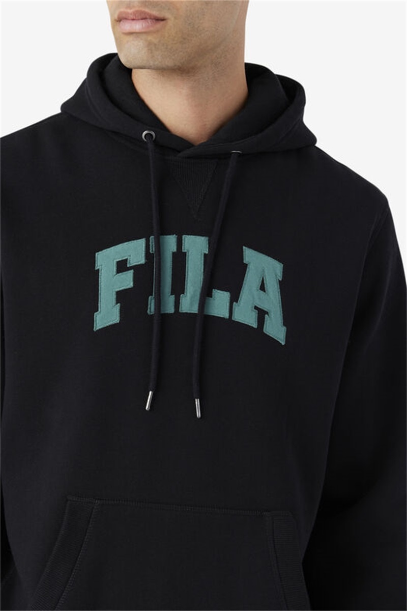 Black / Blue Men's Fila Brook Hoodie | Saudi Arabia-759436
