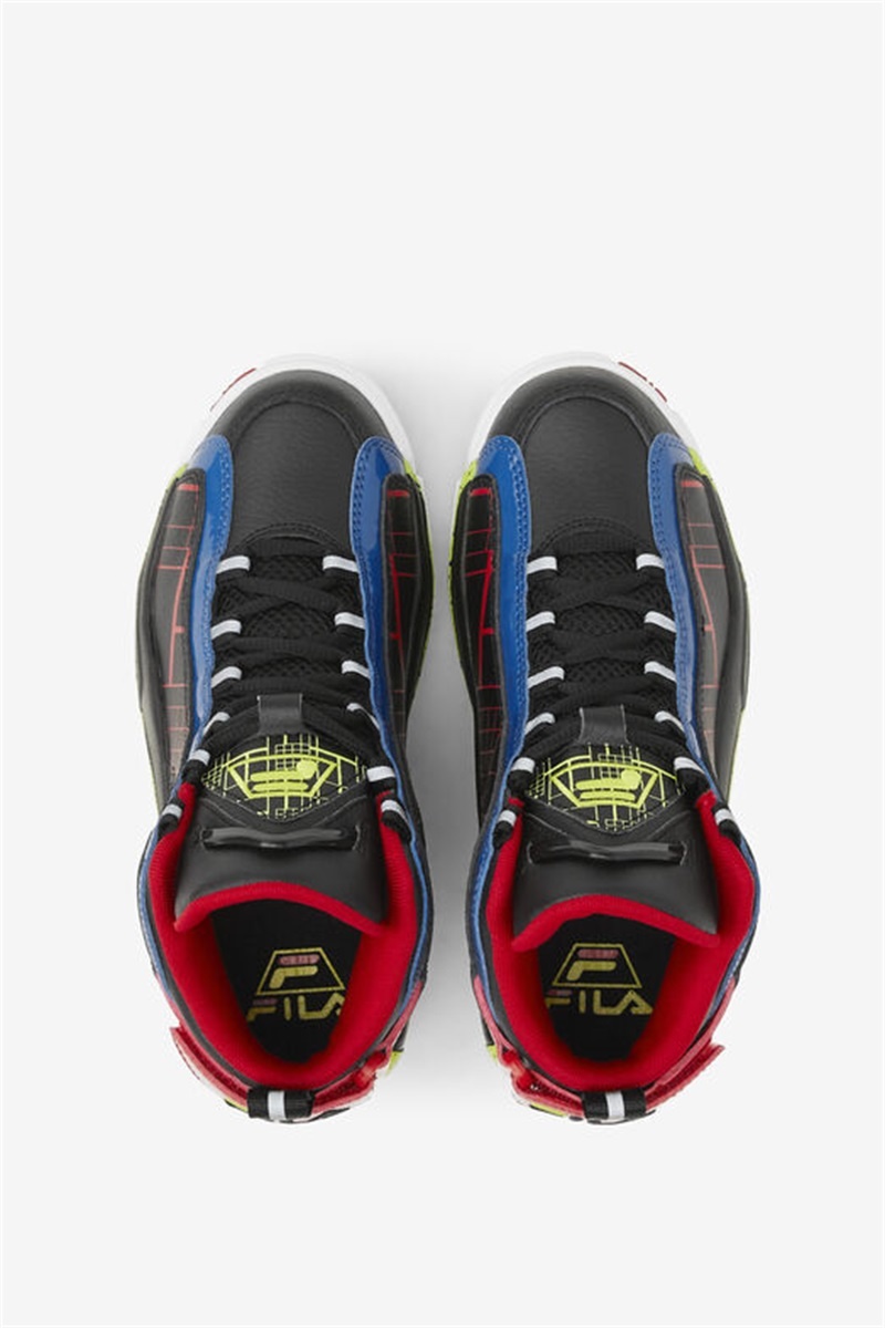 Black / Blue / Red Kids' Fila Grant Hill 2 Shoes | Saudi Arabia-876431