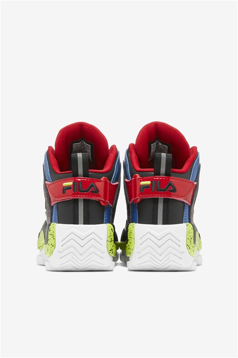 Black / Blue / Red Kids' Fila Grant Hill 2 Shoes | Saudi Arabia-876431