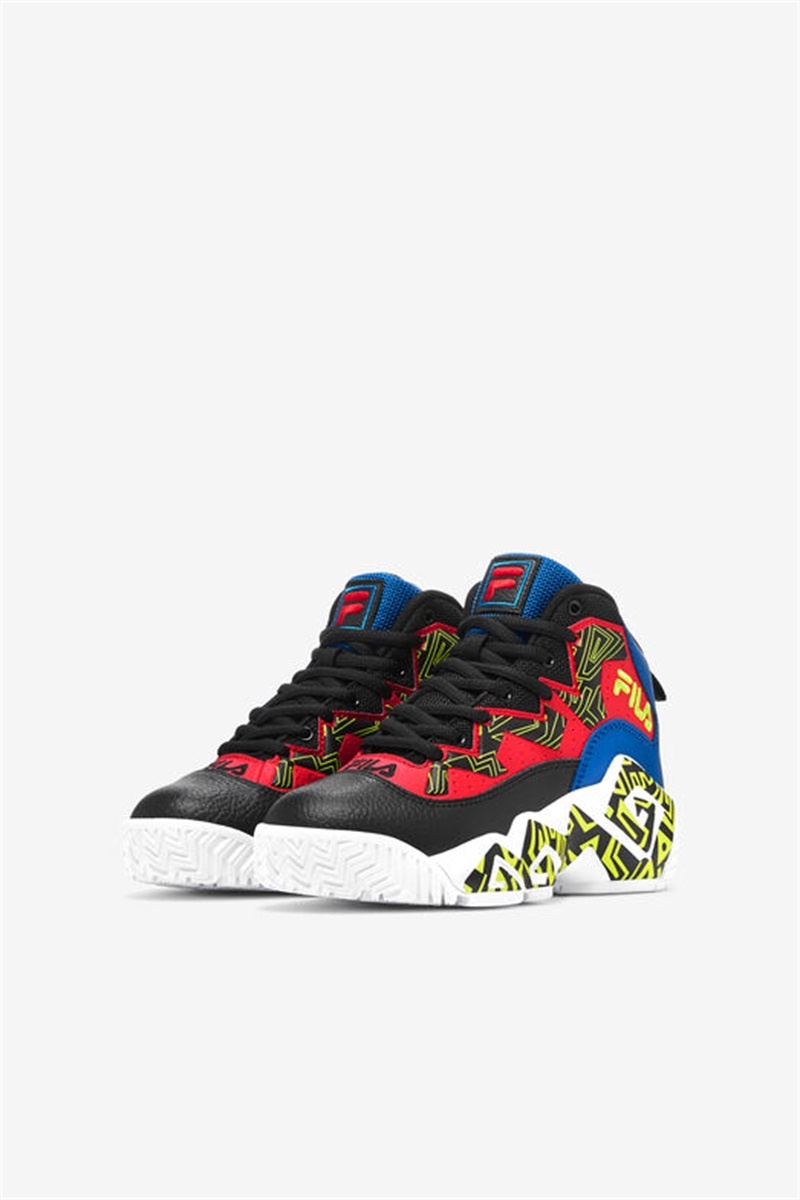 Black / Blue / Red Kids' Fila MB Shoes | Saudi Arabia-751280