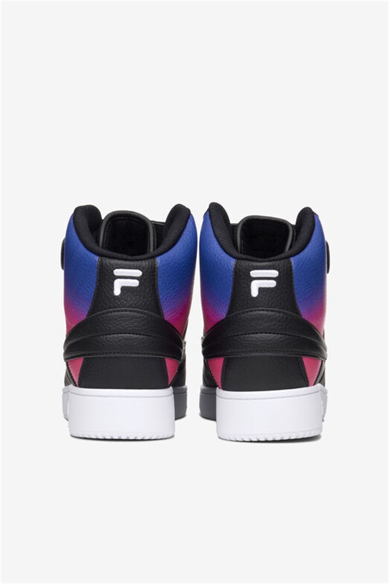 Black / Blue / White Men's Fila A-High Fade Shoes | Saudi Arabia-097186