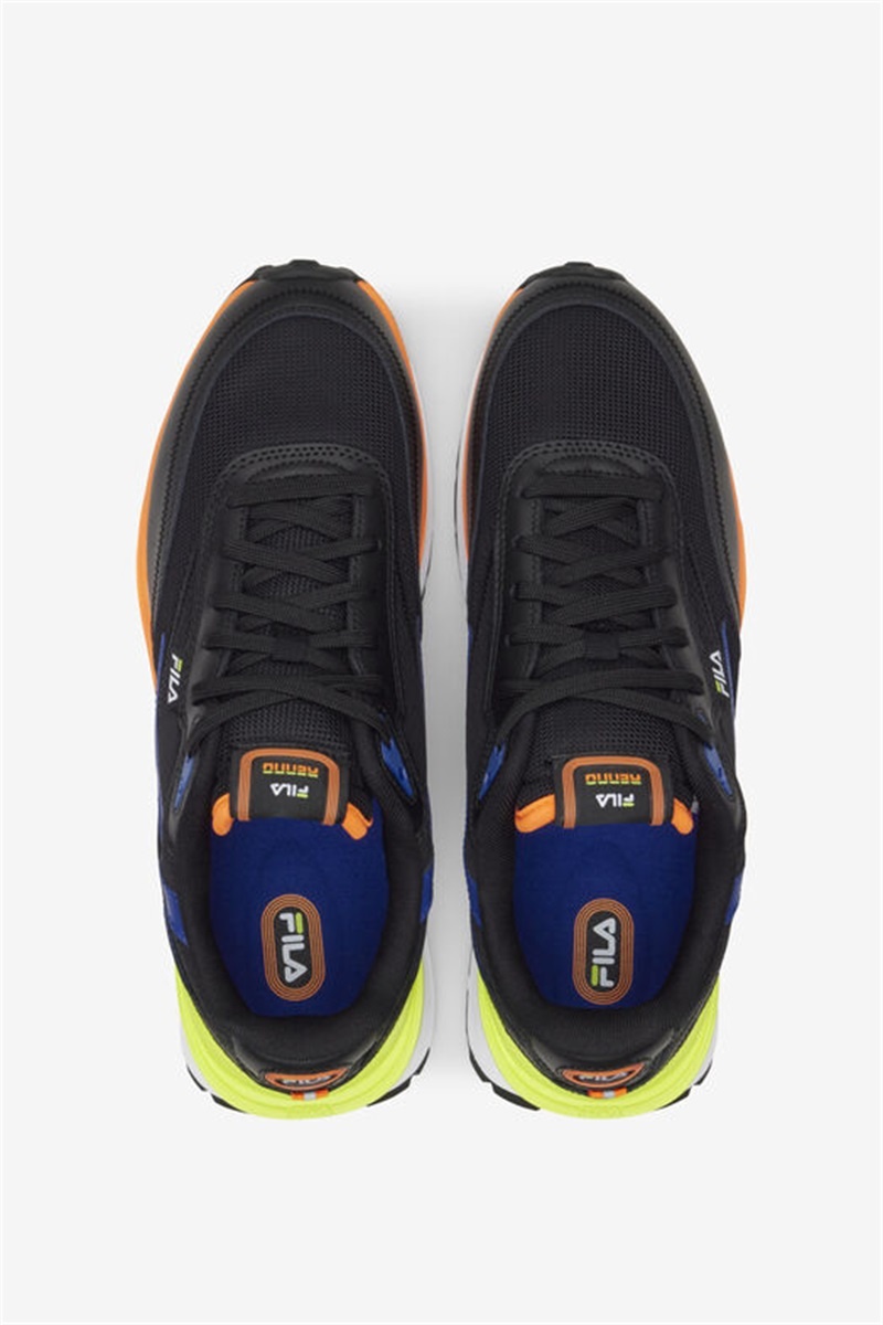 Black / Blue / Yellow Men's Fila Renno Sneakers | Saudi Arabia-750619
