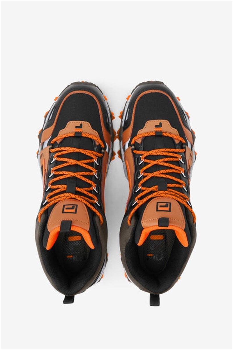 Black / Brown / Orange Men's Fila Oakmont Tr Mid Boots | Saudi Arabia-219467