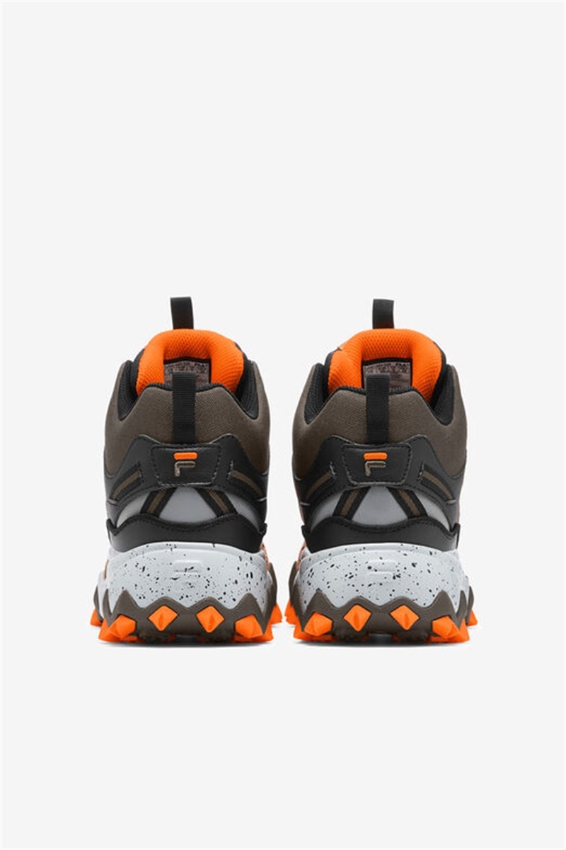 Black / Brown / Orange Men's Fila Oakmont Tr Mid Boots | Saudi Arabia-219467