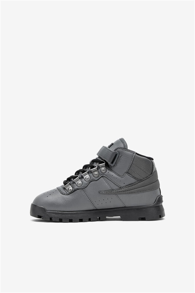 Black / Dark Silver Kids' Fila F-13 Weather Tech Shoes | Saudi Arabia-863741