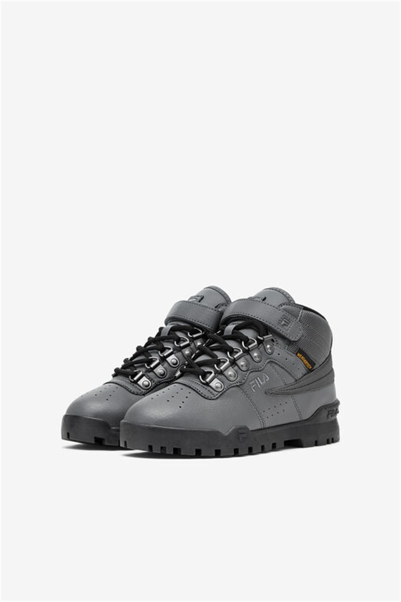 Black / Dark Silver Kids' Fila F-13 Weather Tech Shoes | Saudi Arabia-863741