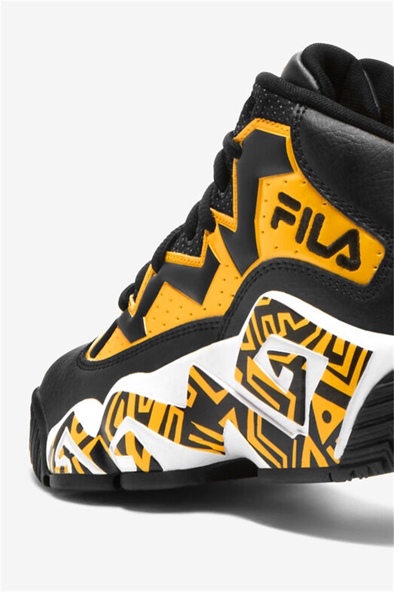 Black / Gold / White Kids' Fila Mb Night Walk Shoes | Saudi Arabia-456932