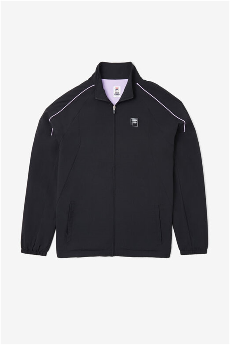Black / Lavender Men\'s Fila Adrenaline Performance Jackets | Saudi Arabia-829041
