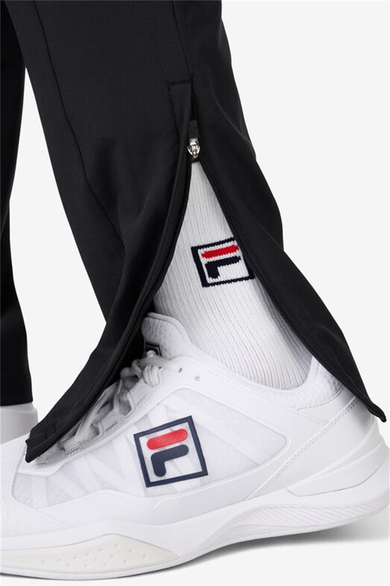 Black / Light Green Men's Fila Backspin Track Pants | Saudi Arabia-381047