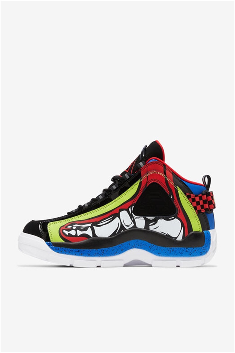 Black / Light Green / Blue Men's Fila Grant Hill 2 Racing Sneakers | Saudi Arabia-374092