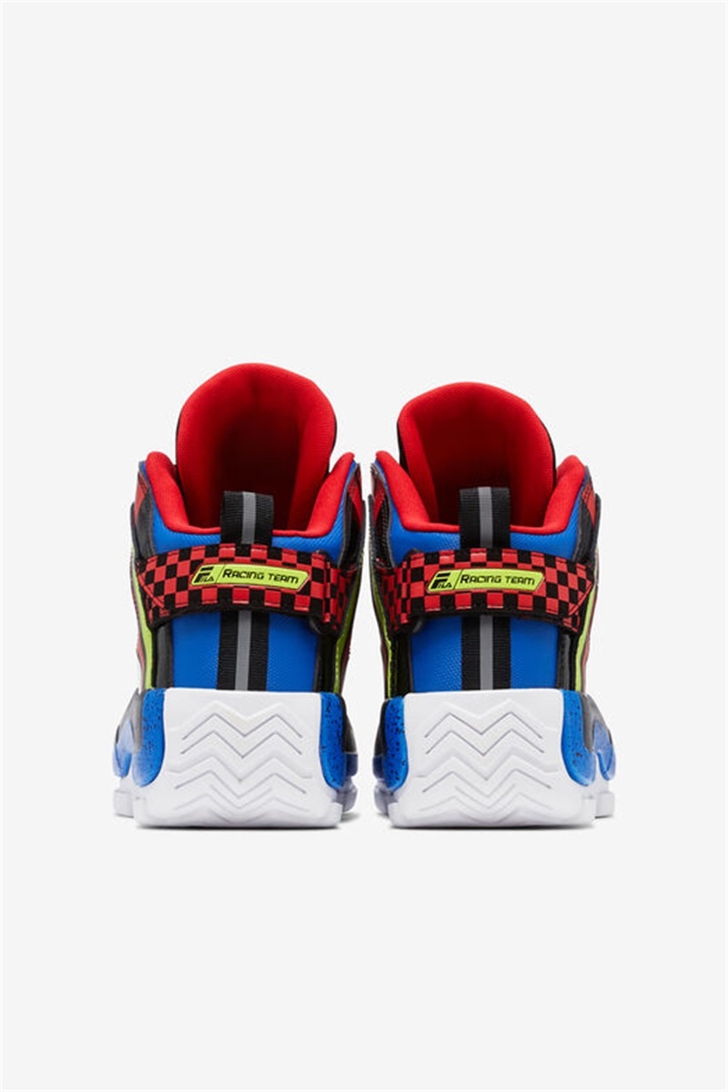Black / Light Green / Blue Men's Fila Grant Hill 2 Racing Sneakers | Saudi Arabia-374092