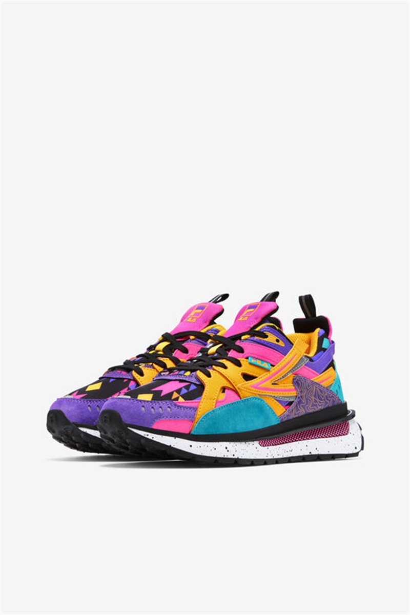 Black / Purple / White Women's Fila Sandenal Sneakers | Saudi Arabia-912378