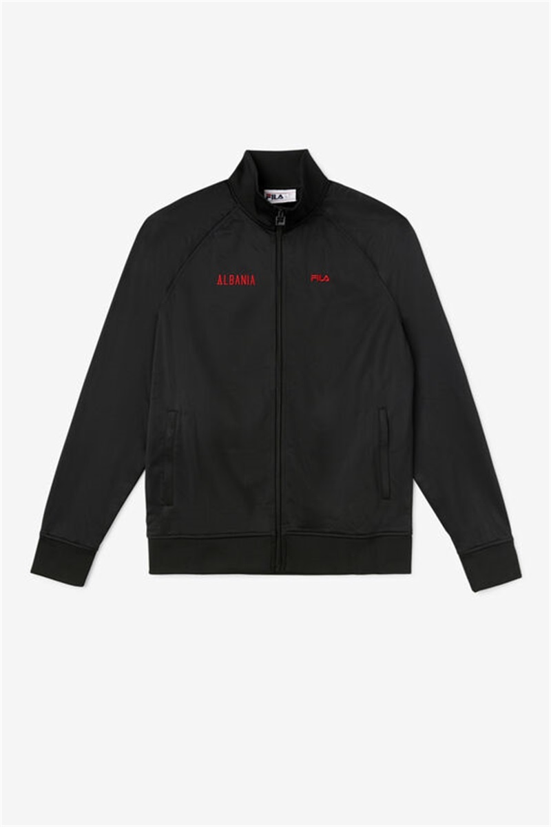 Black / Red Men\'s Fila Albania Track Jackets | Saudi Arabia-195024