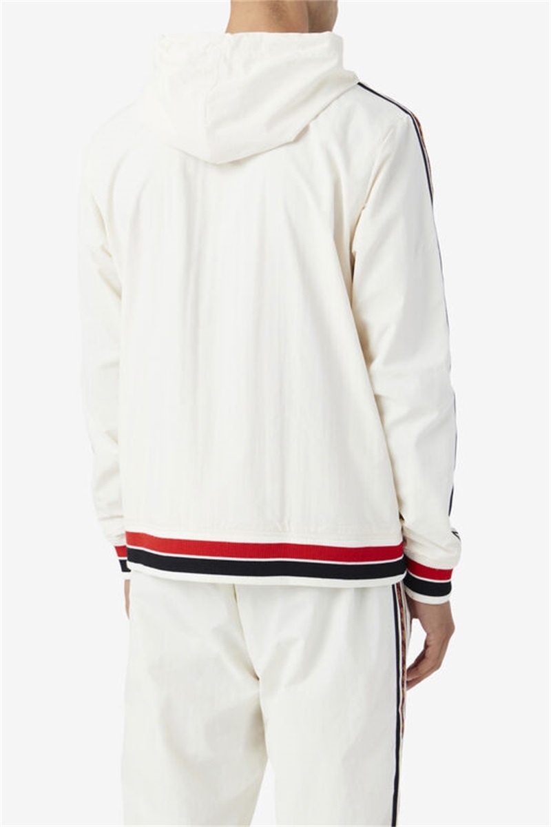 Black / Red Men's Fila Faras Wind Jacket | Saudi Arabia-584031