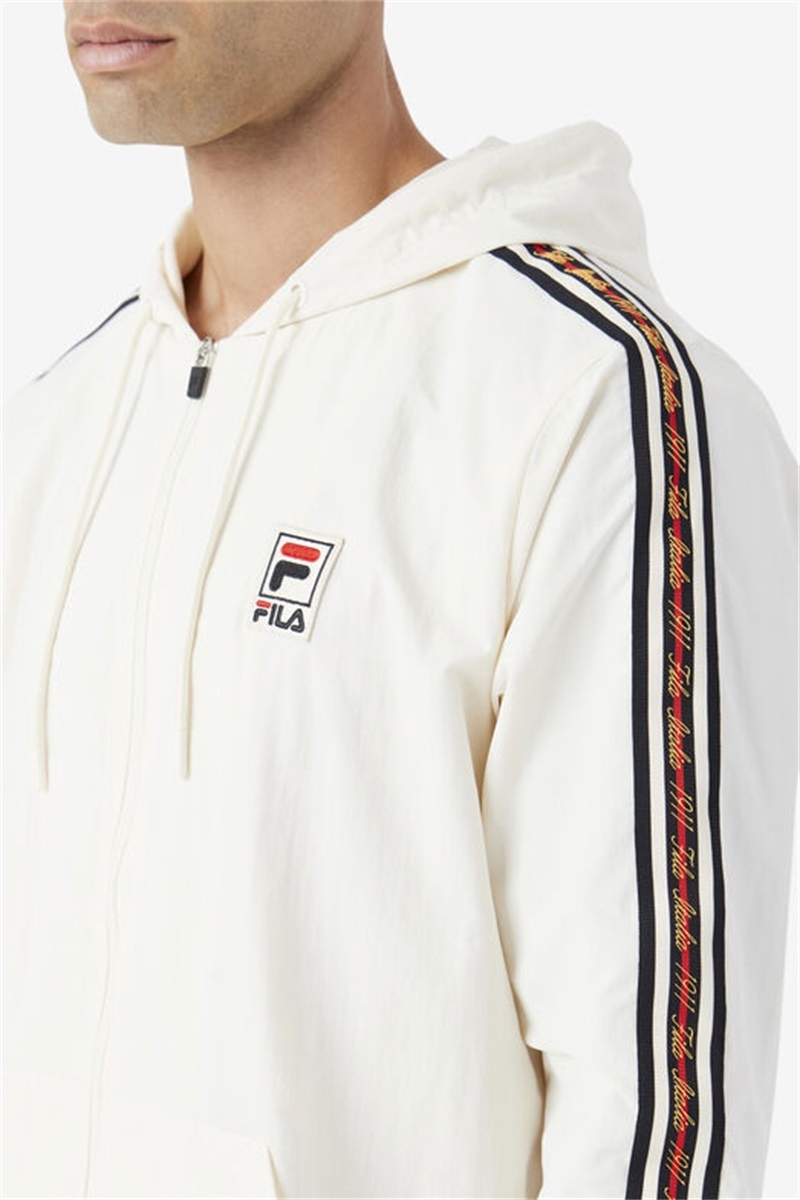 Black / Red Men's Fila Faras Wind Jacket | Saudi Arabia-584031