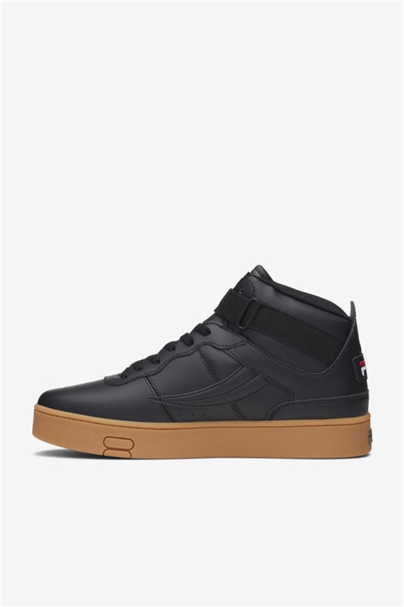 Black / Red Men's Fila V-10 Lux Sneakers | Saudi Arabia-964058