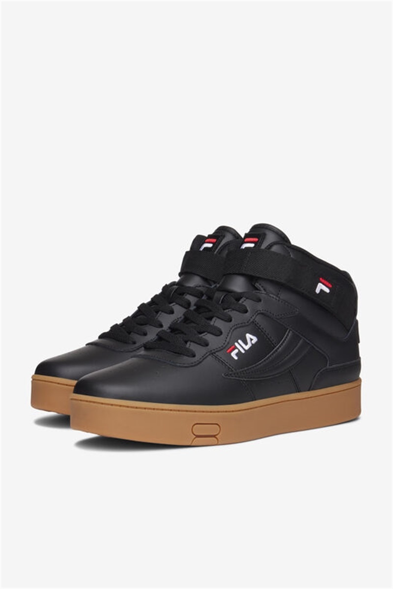 Black / Red Men's Fila V-10 Lux Sneakers | Saudi Arabia-964058