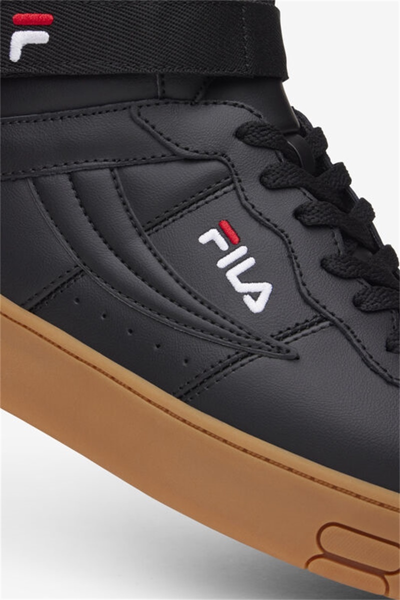 Black / Red Men's Fila V-10 Lux Sneakers | Saudi Arabia-964058