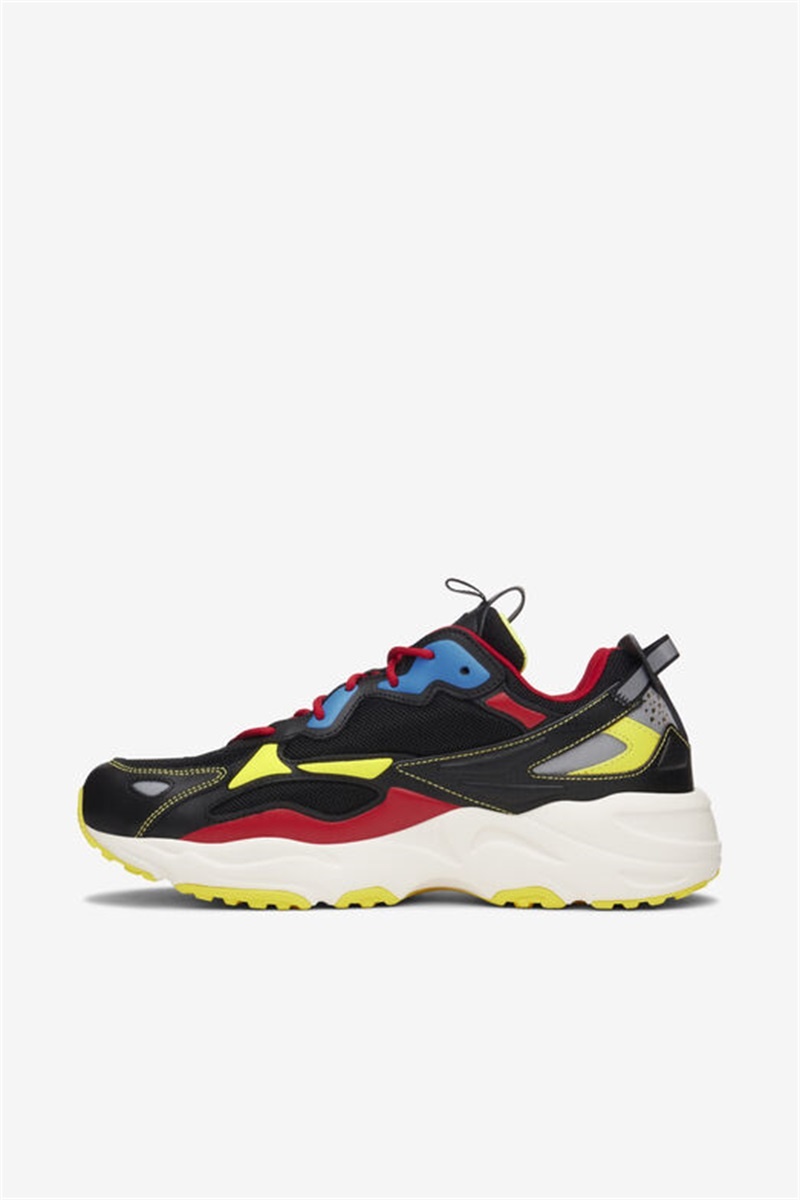 Black / Red / Blue Men's Fila Ray Tracer Apex Sneakers | Saudi Arabia-514673