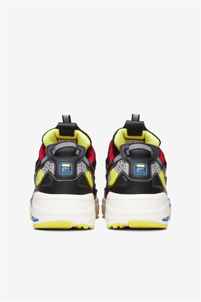 Black / Red / Blue Men's Fila Ray Tracer Apex Sneakers | Saudi Arabia-514673