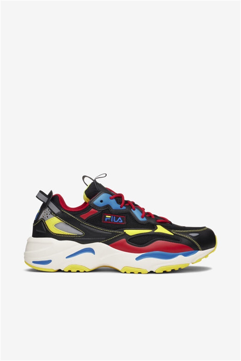 Black / Red / Blue Men\'s Fila Ray Tracer Apex Sneakers | Saudi Arabia-514673
