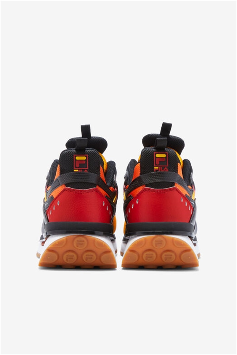 Black / Red / Gold Men's Fila Sandenal Shoes | Saudi Arabia-248613