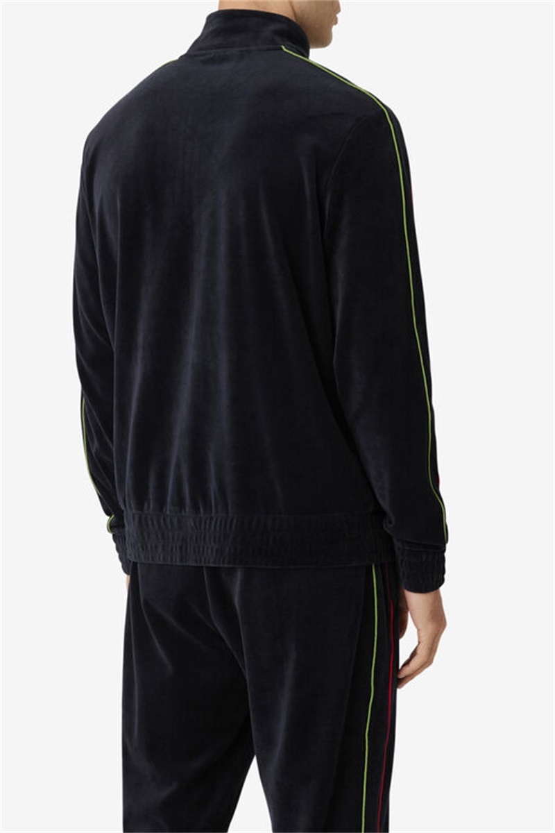 Black / Red / Green Men's Fila Deverall Velour Jackets | Saudi Arabia-148956