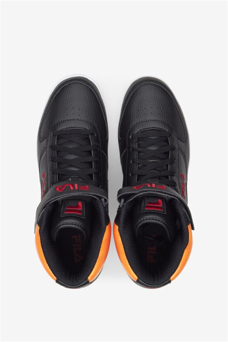 Black / Red / Orange Men's Fila A-High Fade Shoes | Saudi Arabia-287153
