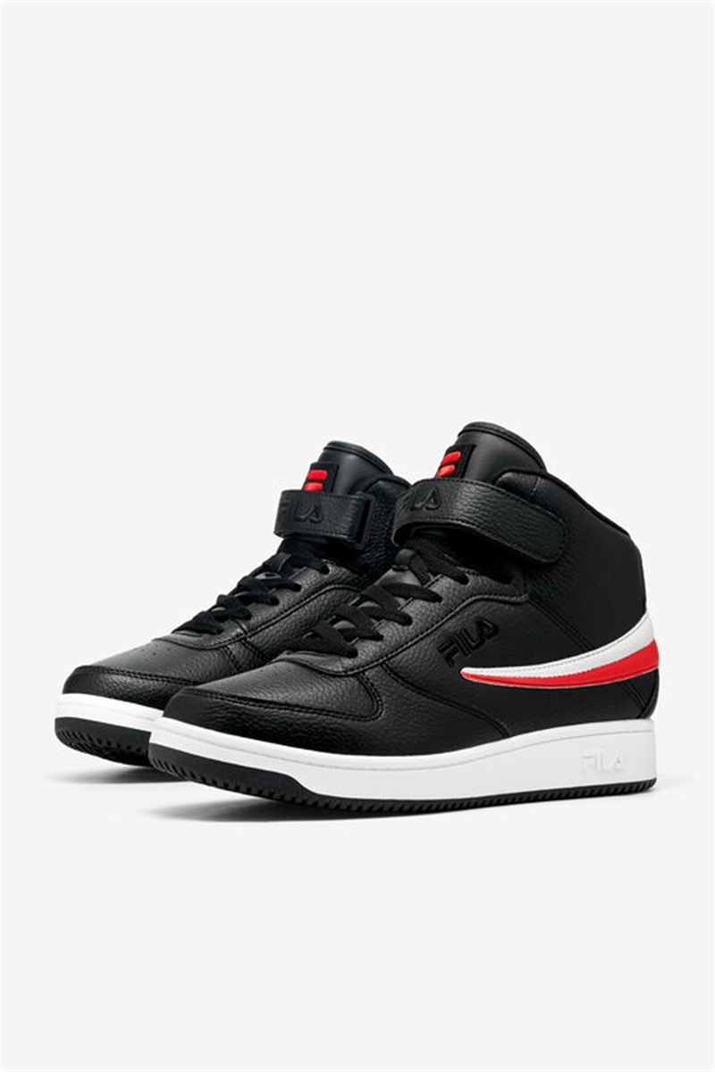 Black / Red / White Men's Fila A-High Shoes | Saudi Arabia-476089