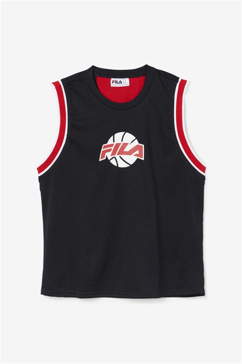 Black / Red / White Men\'s Fila Ovi Basketball Jersey | Saudi Arabia-653217