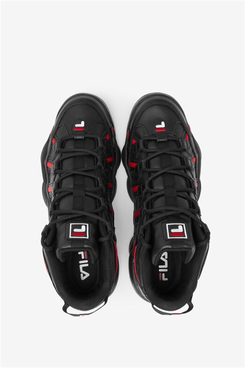 Black / Red / White Men's Fila Stackhouse Spaghetti Shoes | Saudi Arabia-506281