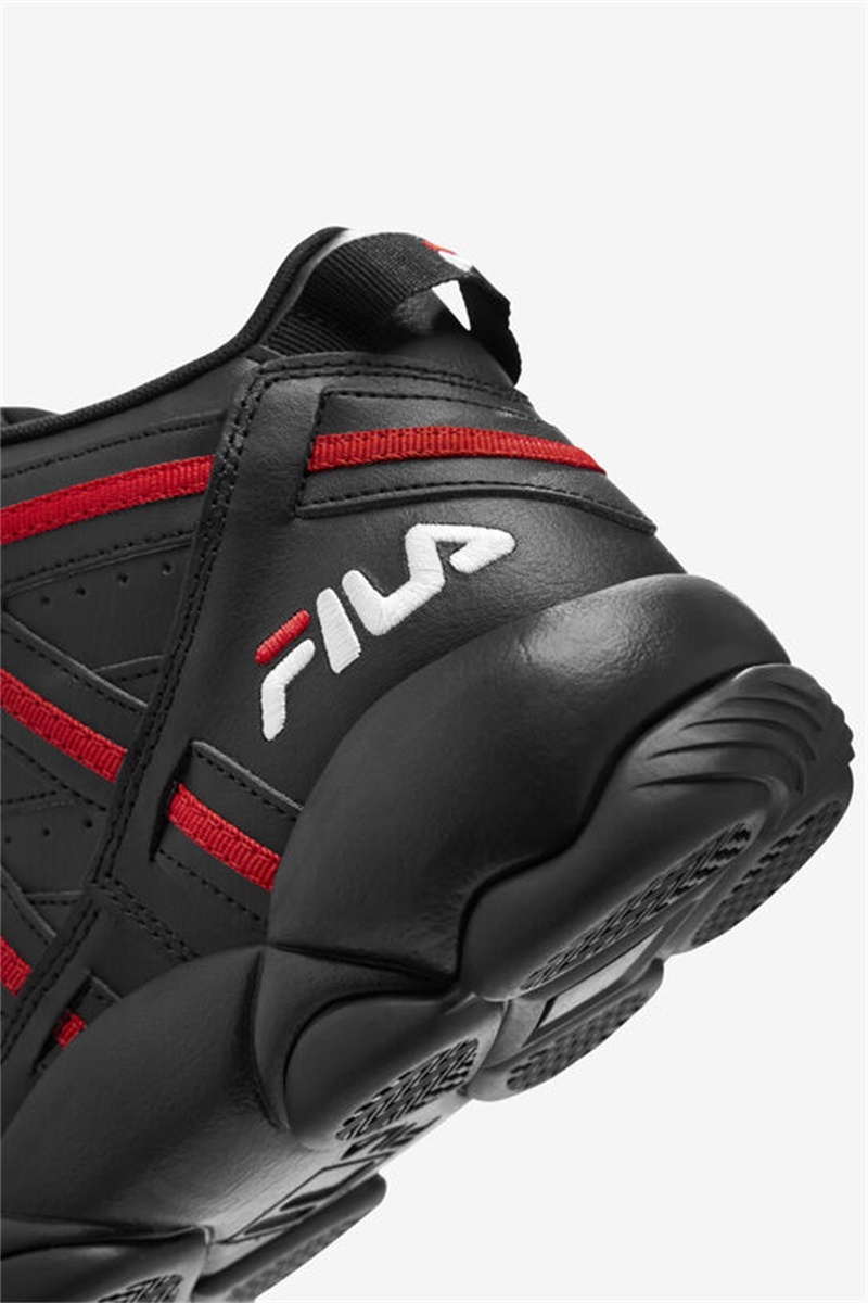 Black / Red / White Men's Fila Stackhouse Spaghetti Shoes | Saudi Arabia-506281