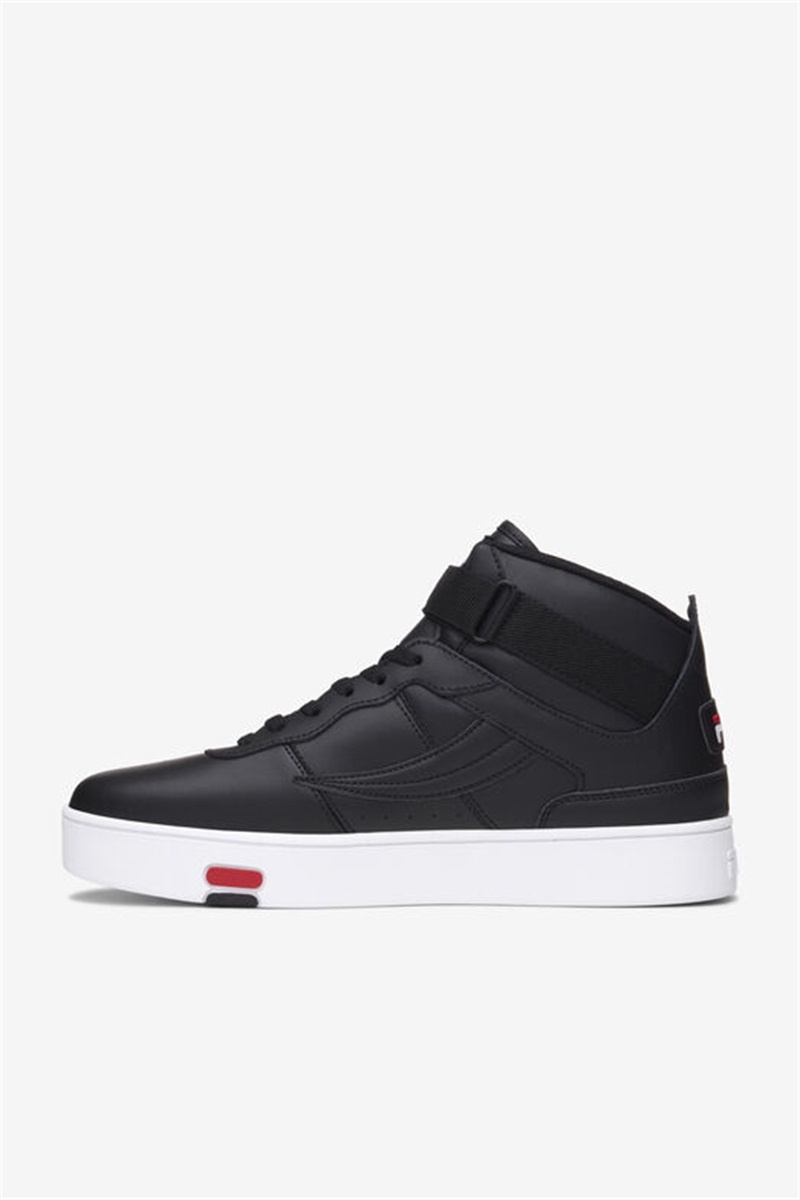 Black / Red / White Men's Fila V-10 Lux Sneakers | Saudi Arabia-798501